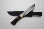 Кованый нож из дамасской стали "Гепард" (торц. дамаск)